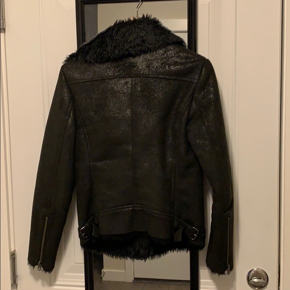 Armani exchange faux shearling biker jacket - Picture 4 of 4